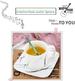 img 1 attached to Guitar Spoons Coffee Teaspoon Set: Colorful Stainless Steel Dessert Spoons with Guitar Opener - Perfect for Stirring Drinks, Mixing Milkshakes, and Scooping Jam (Multicolor)