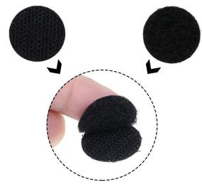 img 3 attached to 🔗 Sticky Back Coin Hook and Loop Nylon Self Adhesive Sticker Dots Tape – Mini Skater 3/4 Inch/20mm Diameter – 300Pcs/150Pairs – Black – Perfect for School, Office, and Home Use