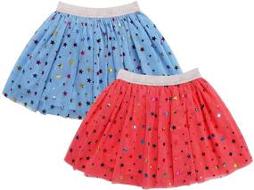 img 4 attached to DaniChins Layered Tutu Skirt: 👗 Sparkling Princess Tulle Skirt for Little Girls