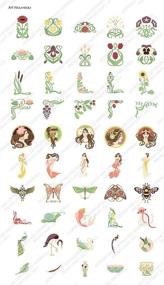 img 1 attached to Катридж Cricut Art Nouveau: раскройте свой творческий потенциал с элегантными дизайнами
