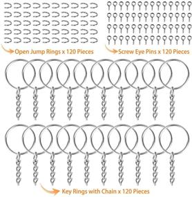 img 3 attached to 🔑 Craft Keychain Rings Set: Flasoo 360Pcs Keychains Rings & Supplies