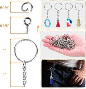 img 2 attached to 🔑 Craft Keychain Rings Set: Flasoo 360Pcs Keychains Rings & Supplies