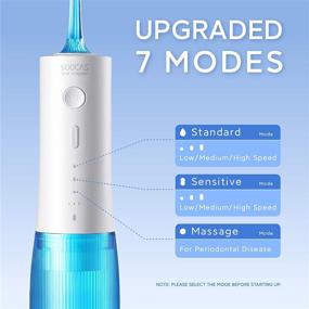 img 3 attached to 🚿 SOOCAS W3 Pro: Cordless Water Flosser with 7 Modes & 4 Jet Tips for Effective Dental Care