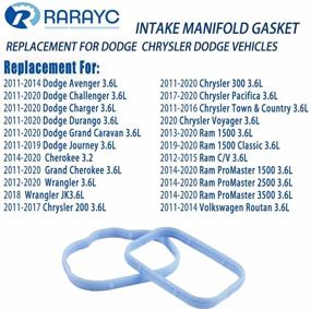 img 3 attached to High-Quality Intake Manifold Gasket Set: Perfect Replacement for 3.6L 2011-2020 Dodge Avenger Journey Charger Grand Cherokee Chrysler 200 300, Replaces# MS97204