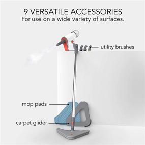 img 3 attached to 🧼 SI-160 2-in-1 Steam Mop by Sharper Image with 9 Accessories, 13", in White