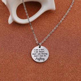 img 3 attached to 🌟 Empowering Teen Girls: LQRI I Am A Girl, I Am Smart and I Am Strong Necklace - Shop Now!