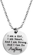 🌟 empowering teen girls: lqri i am a girl, i am smart and i am strong necklace - shop now! logo