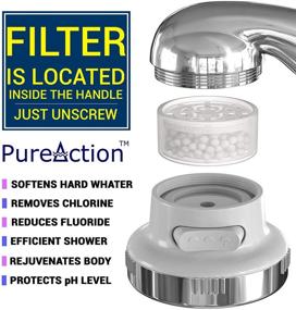 img 1 attached to 💦 PureAction Luxury Filtered Shower Head with Handheld Hose - High Pressure & Water Saving Showerhead Filter - Removes Chlorine & Flouride - Ideal for Dry Skin & Hair - SPA Showerhead Filter+