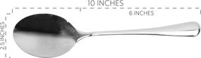 img 2 attached to 🥄 Cornucopia Stainless Steel X-Large Serving Spoons (2-Pack), Buffet & Banquet Style Utensils for Serving - 2 Spoons