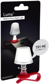 img 1 attached to 📱 Luma Smart Mobile Phone Night Light by Peleg Design: Tiny Clip-on Lampshade Flash LED Holder in Red