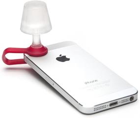 img 3 attached to 📱 Luma Smart Mobile Phone Night Light by Peleg Design: Tiny Clip-on Lampshade Flash LED Holder in Red