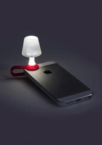 img 2 attached to 📱 Luma Smart Mobile Phone Night Light by Peleg Design: Tiny Clip-on Lampshade Flash LED Holder in Red