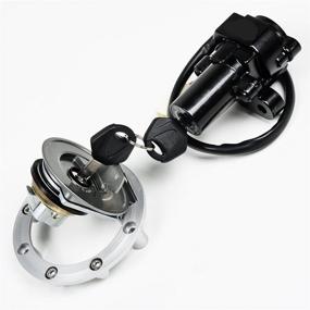 img 1 attached to 🔑 Замок зажигания топливный бензиновый бак, сиденье и ключ для Yamaha YZF R1 2007-2011, YZF R1 2001-2005, FJR1300 2006-2011, YZF R6 2004, 2004 2006-2009, YZF R6S 2004-2010, FZ6