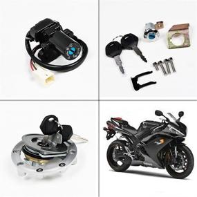 img 3 attached to 🔑 Замок зажигания топливный бензиновый бак, сиденье и ключ для Yamaha YZF R1 2007-2011, YZF R1 2001-2005, FJR1300 2006-2011, YZF R6 2004, 2004 2006-2009, YZF R6S 2004-2010, FZ6