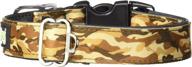 🐶 cycle dog recycled dog collar, brown camo with bottle opener - medium size logo