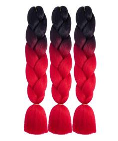 img 4 attached to PANCY Ombre Synthetic Braiding Kanekalon