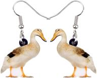 bonsny farm animal sweet white duck earrings: stylish jewelry for women, girls, and kids logo