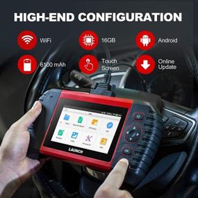 img 1 attached to 🛠️ 2021 Elite LAUNCH Scanner CRP Touch Pro Elite Full Systems Scan Tool with ABS Bleeding, BMS, SAS, EBP, DPF, Oil Reset, Throttle Adaptation | Android 7.0, AutoVIN, Free One-Click Update, Battery Voltage Test