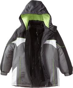 img 1 attached to Rothschild Colorblock Snowsuit Black Small Boys' Jackets & Coats: Stay Warm in Style!