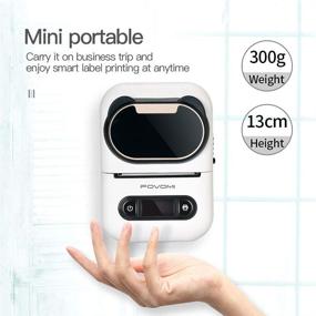 img 2 attached to 🖨️ FOVOMI Mini Label Printer: Thermal Bluetooth Portable Label Maker for Android & iOS – Multi-Purpose Solution for Business, Clothing, Mailing, Home Office (White)