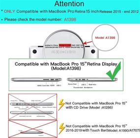 img 3 attached to MOSISO Case Only Compatible With MacBook Pro 15 Inch With Retina Display (Model: A1398) (Older Version Release 2015 - End 2012) Laptop Accessories