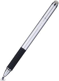 img 3 attached to 🖊️ CCIVV Stylus Pen 2 in 1: Fine Point & Mesh Tip for Touch Screen - Tablet & Cellphone Compatible (Silver)