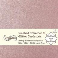 💖 premium crafasso no-shed shimmer glitter cardstock - rose gold, 12"x12", 300gsm, 15 sheets: perfect for romantic pink crafts logo
