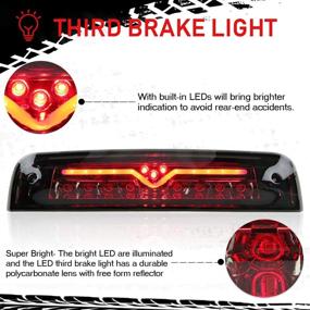 img 2 attached to Youxmoto LED 3Rd Brake Light Fit For 2009-2017 Dodge Ram 1500 2010-2017 2500 3500 Third Brake Light Cargo Light 55372082AD 55372082AC (Chrome Housing &Amp