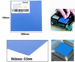 img 3 attached to 🔥 Wathai Blue 100mm x 100mm x 0.5mm Ultra-Soft Thermal Conductive Silicone Pad for Enhanced Cooling of GPU, CPU, PS3, PS2, Xbox, Heatsink, etc.