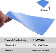 🔥 wathai blue 100mm x 100mm x 0.5mm ultra-soft thermal conductive silicone pad for enhanced cooling of gpu, cpu, ps3, ps2, xbox, heatsink, etc. logo