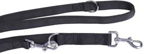 img 1 attached to 🐶 10ft Long Dog Leash with 5 Length Adjustment Options and Durable Nylon for Middle & Large Dogs - Black