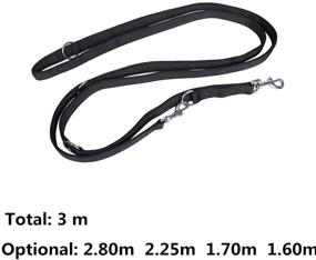 img 2 attached to 🐶 10ft Long Dog Leash with 5 Length Adjustment Options and Durable Nylon for Middle & Large Dogs - Black