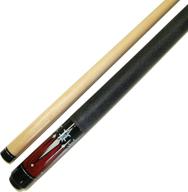 iszy billiards 58-inch hardwood canadian maple pool cue billiard stick: 2-piece design with irish wrap, red/black finish, 19-ounce weight логотип