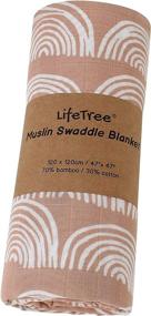 img 2 attached to 🌈 LifeTree Baby Swaddle Blankets - Boho Vintage Rainbow Print, Silky Soft, Lightweight, Breathable, Large 47 x 47 inches - 70% Bamboo/30% Cotton Muslin Swaddle Blankets Unisex