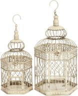 set of 2 metal bird cages - 21-inch and 18-inch - by deco 79 logo