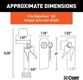 img 3 attached to CURT 45932 Rebellion Tongue Receiver