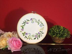 img 3 attached to 🧵 ADCorner Embroidery Starter Kit: DIY Floral Embroidery with Pre-Printed Pattern - Includes 8'' Bamboo Hoop, Color Threads, Needles, and Handicraft Tools for Stress Relief and Anti-Anxiety
