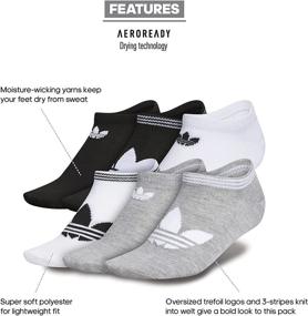 img 3 attached to 🧦 adidas Originals Women's Superlite Trefoil No Show Socks - 6 Pair