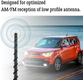 img 2 attached to 🔌 7 Inch Flexible Spiral Rubber OEM Antenna Replacement for Kia Soul, Sorento, Sportage, Forte, Rio, Forte Koup, Sedona, Borrego, Rio5, KX Cross, Rondo - Rear Top Mast