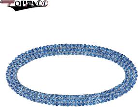 img 3 attached to Enhance your Ford's Interior with TopDall Steering Wheel Bling Crystal Shiny Diamond Accessory - Blue Sticker