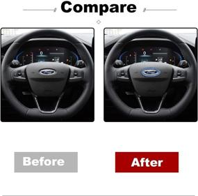 img 2 attached to Enhance your Ford's Interior with TopDall Steering Wheel Bling Crystal Shiny Diamond Accessory - Blue Sticker