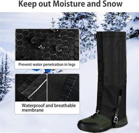 img 2 attached to ❄️ Unigear Leg Gaiters: Waterproof Snow Boot Gaiters for Outdoor Snowshoeing, Hiking, Hunting, Ice Climbing, Skiing