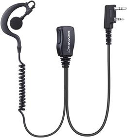 img 4 attached to 🎧 COMMIXC (2 Pack) Walkie Talkie Earpiece with PTT Mic - Compatible with Kenwood Bao Feng Two-Way Radios - 3.5mm/2.5mm 2-Pin G Shape Walkie Talkie Headset