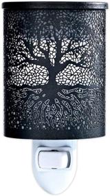 img 2 attached to ASAWASA Metal Wall-Plug Wax Melt Warmer - Stylish Electric Wax Burner Melter and Fragrance Warmer Night Lamp for Home Décor and Aromatherapy Spa