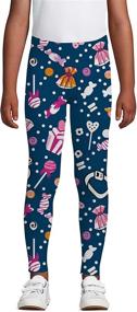 img 2 attached to Girls' Toddler Length Stretch Athletic Leggings for Optimal Comfort and Style