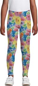 img 3 attached to Girls' Toddler Length Stretch Athletic Leggings for Optimal Comfort and Style