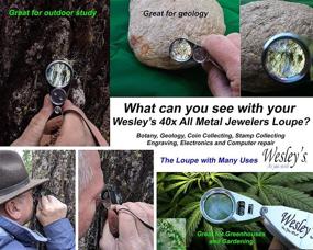 img 2 attached to 🔍 Wesley's 40X Jewelers Loupe Magnifier Hand Lens: LED/UV Illuminated Jewelry Magnifying Glass with Travel Case for Gardening, Kids, Coin, Stamp, and Rock Collecting – Your Ideal Companion!