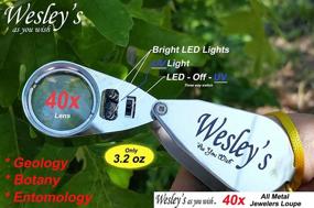 img 3 attached to 🔍 Wesley's 40X Jewelers Loupe Magnifier Hand Lens: LED/UV Illuminated Jewelry Magnifying Glass with Travel Case for Gardening, Kids, Coin, Stamp, and Rock Collecting – Your Ideal Companion!