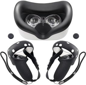 img 4 attached to 🎮 Enhanced Oculus Quest 2 Experience: Silicone Touch Controller Grip Cover &amp; Face Cover Kit