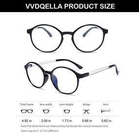 img 1 attached to 👓 VVDQELLA Blue Light Blocking Reading Glasses for Women and Men - 2.5 Computer Reading Glasses for UV Protection, Anti-Eyestrain, Lightweight Round Frame